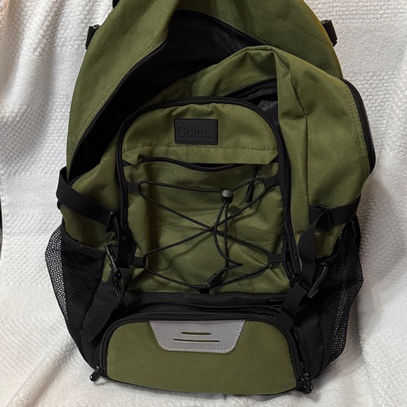 Olive Green Men's Backpack - Picture 2 of 4
